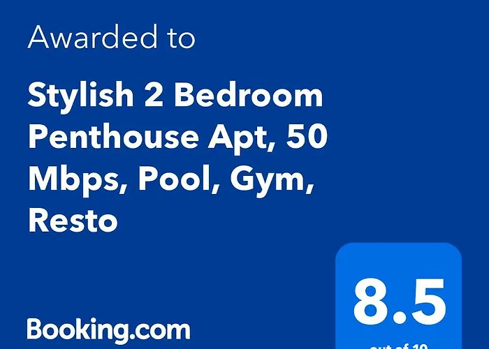 Stylish 2 Bedroom Penthouse Apt, Newly Refreshed, 50 Mbps, Pool, Gym, Resto アパート